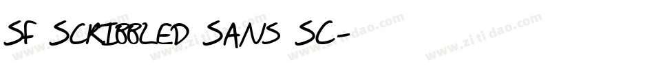 SF Scribbled Sans SC字体转换
